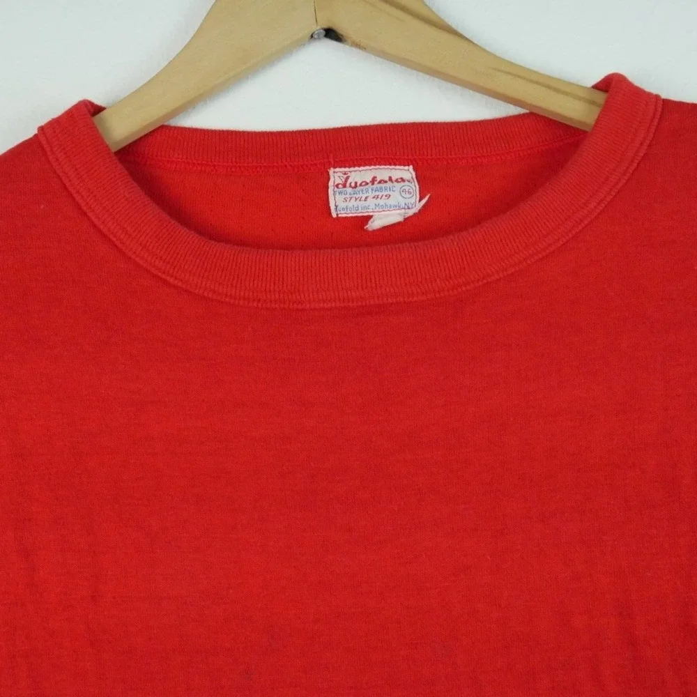 Vintage Duofold Two Layer Fabric Red Thermal Shirt Style 419 Mens 46 Base Layer